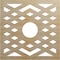Ekena Millwork Chevron Wood Fretwork Pierced Ceiling Medallion, Hickory, 36"OD x 9 3/8"ID x 3/8"T CMWP36X36X0375CHHI - alternate 1